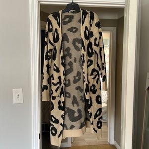 Leopard cardigan sweater